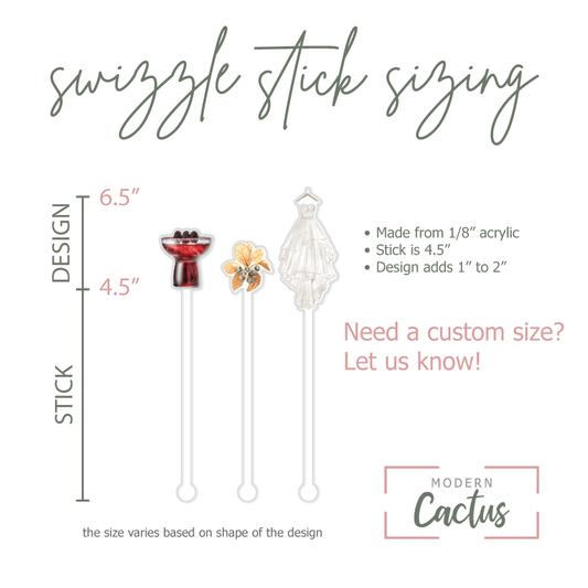 Swizzle Stick Set | Strawberry Coconut Daiquiri