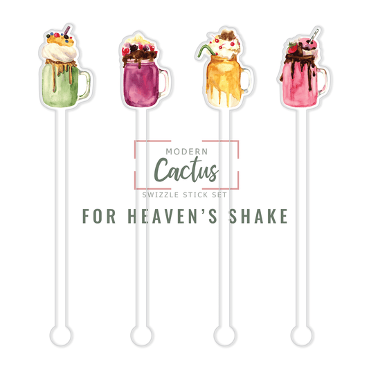 Fore Heaven's Shake acrylic swizzle stick design displayed as a digital mockup