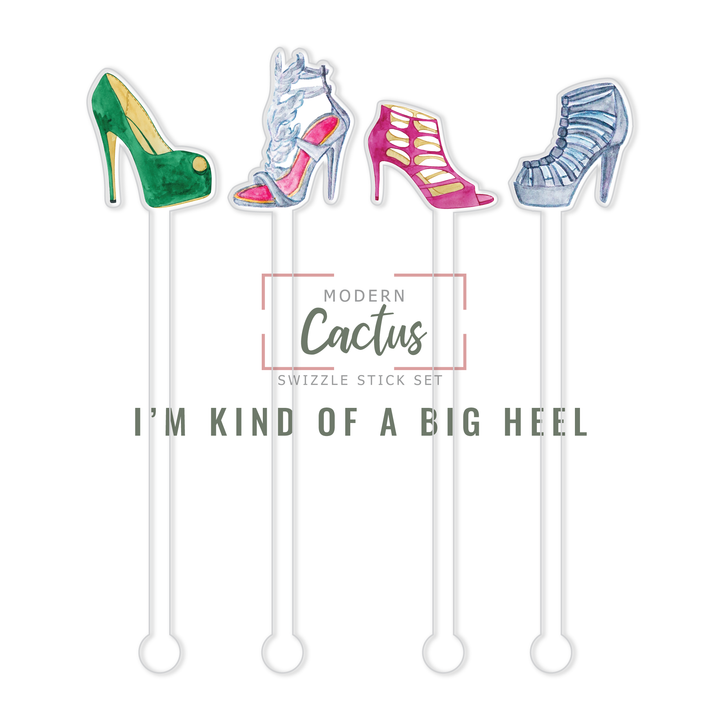 Swizzle Stick Set | I'm Kind Of A Big Heel