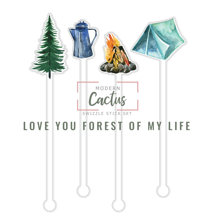 Swizzle Stick Set | Love You Forest Of My Life