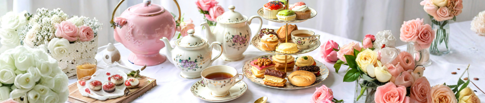 Casual party decorations and cake toppers