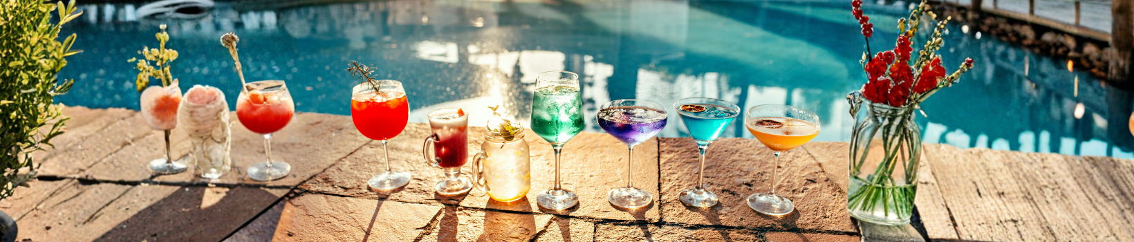 Casual party decorations and cake toppers