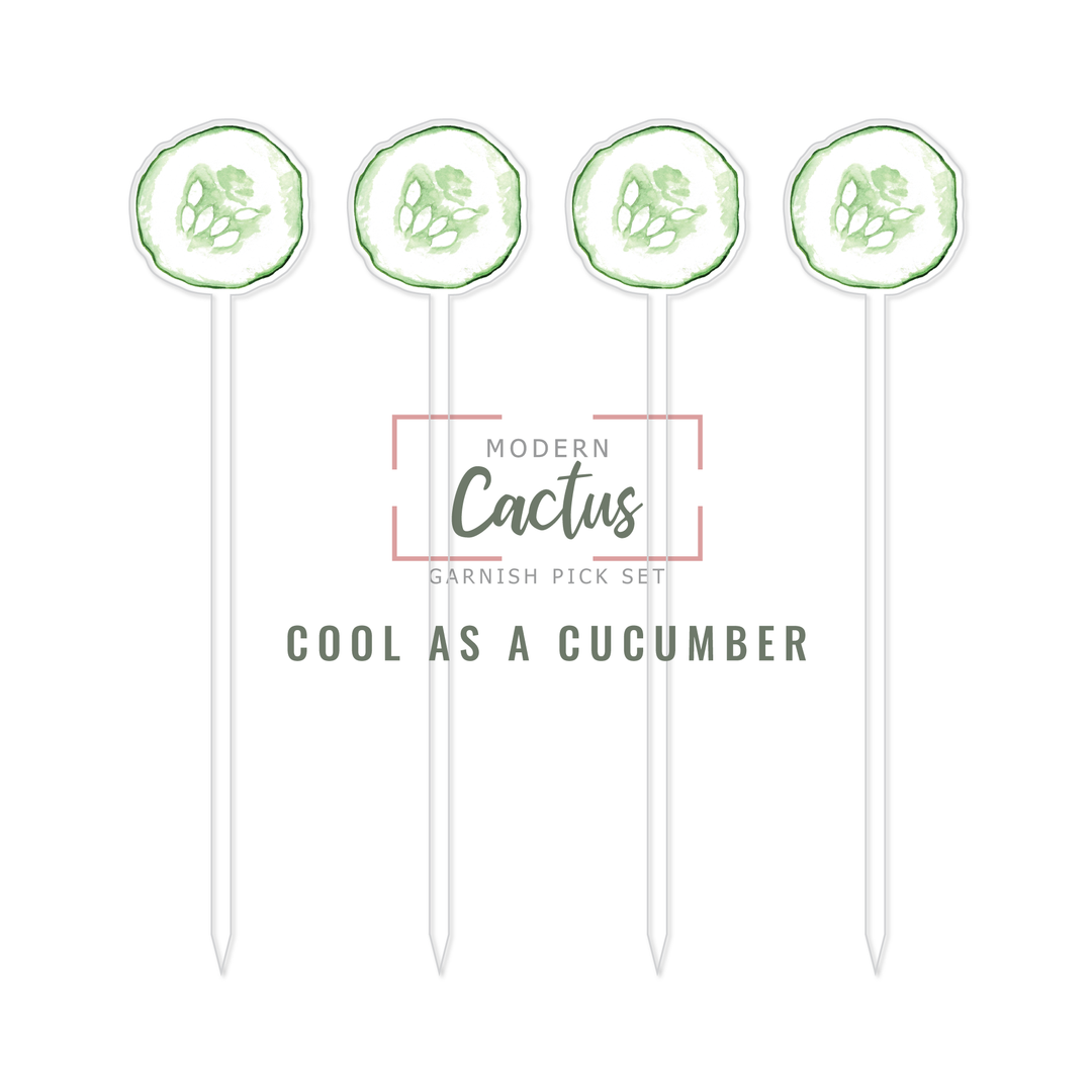 Garnish Pick Set | Cool As A Cucumber