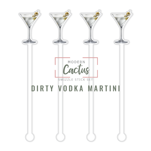 Swizzle Stick Set | Dirty Vodka Martini