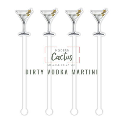 Swizzle Stick Set | Dirty Vodka Martini