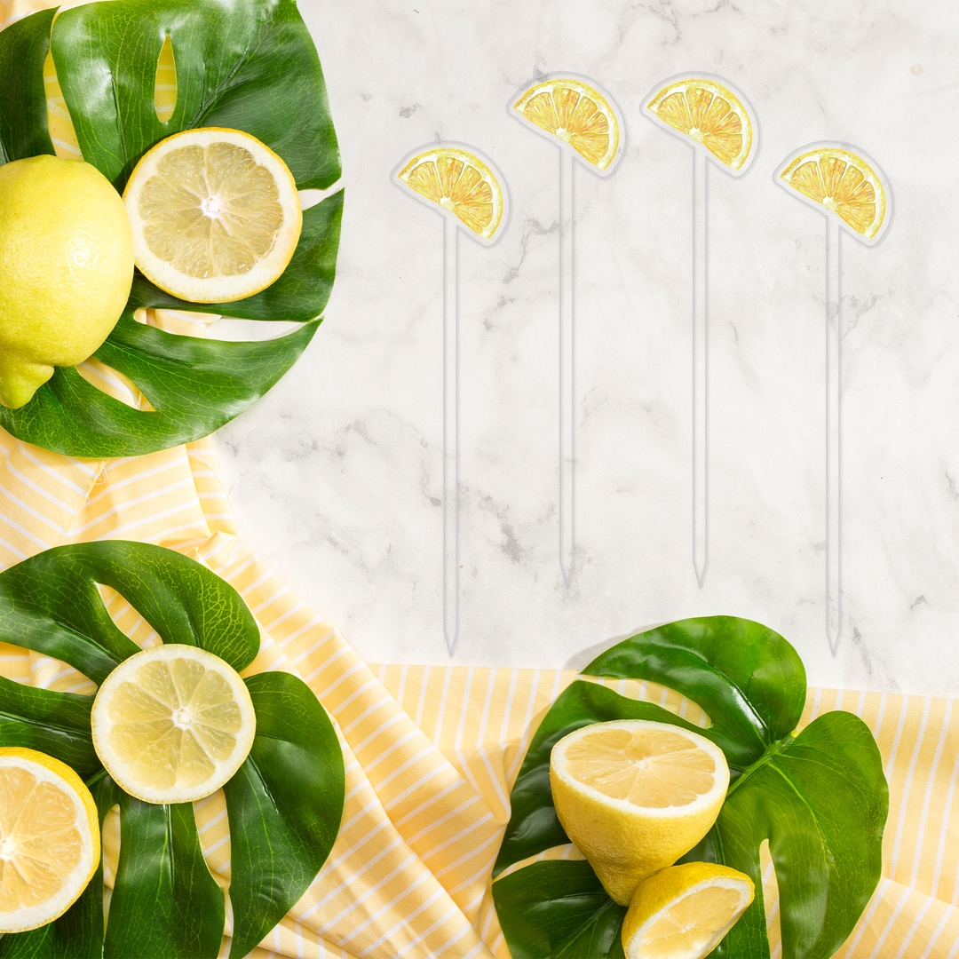 Garnish Pick Set | Easy Peasy, Lemon Squeezy