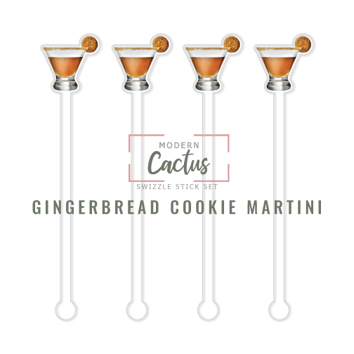 Swizzle Stick Set | Gingerbread Cookie Martini