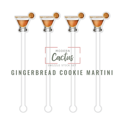 Swizzle Stick Set | Gingerbread Cookie Martini