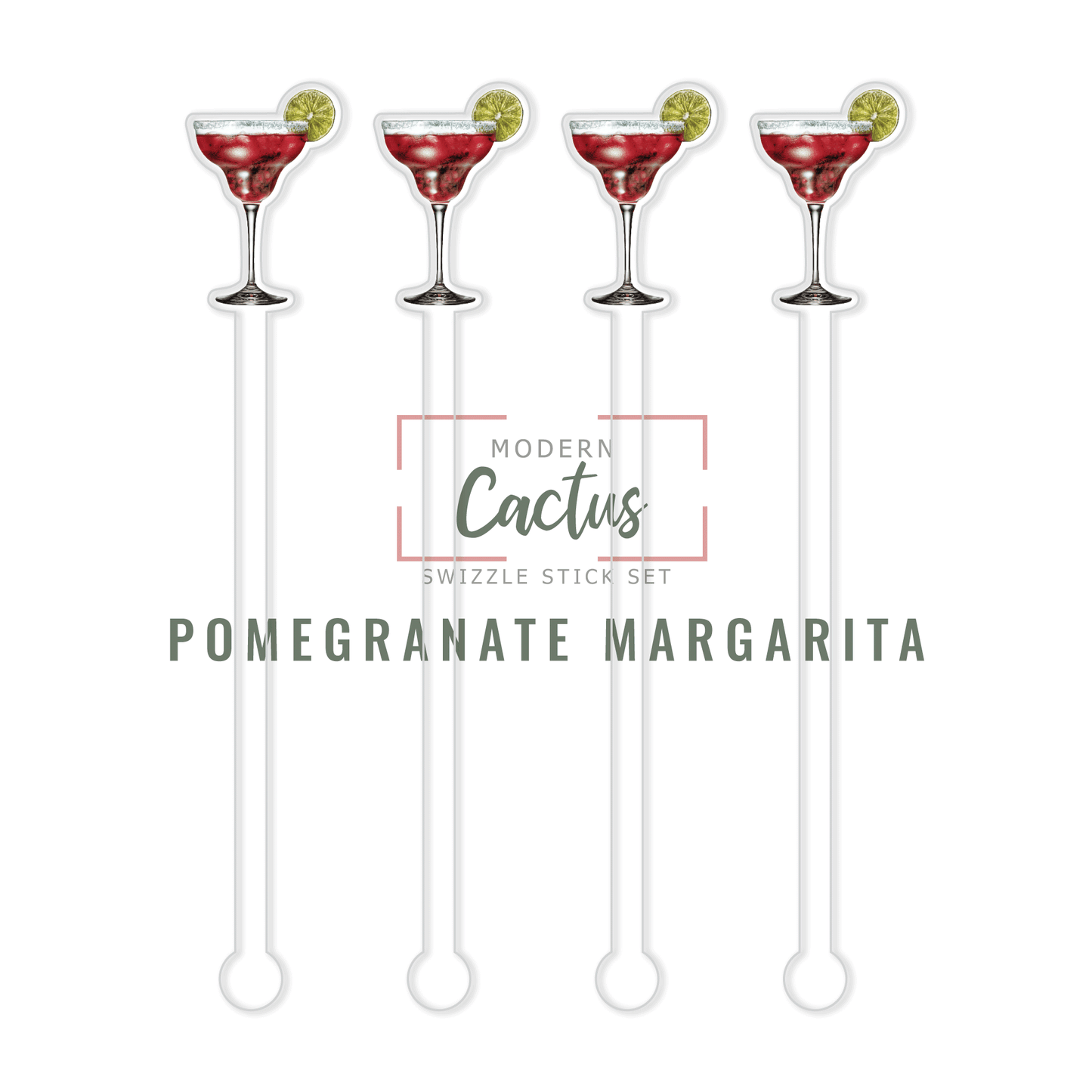Swizzle Stick Set | Pomegranate Margarita