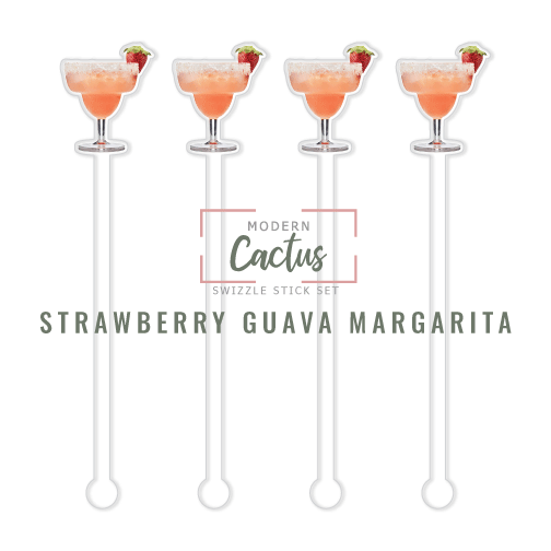 Swizzle Stick Set | Strawberry Guava Margarita