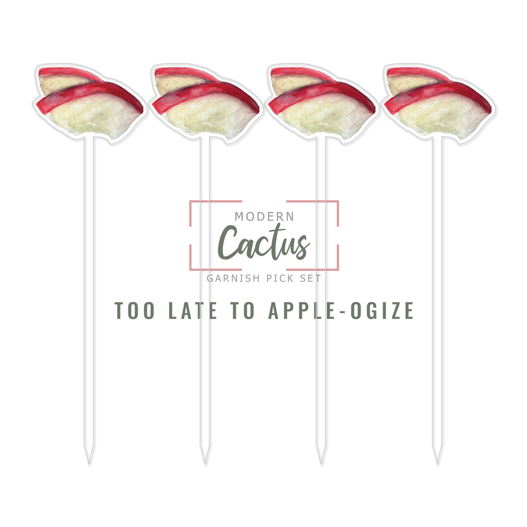 Garnish Pick Set | Too Late To Apple-ogize