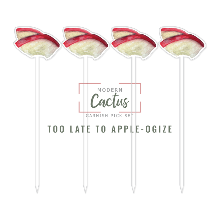 Garnish Pick Set | Too Late To Apple-ogize