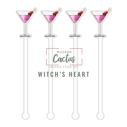 Swizzle Stick Set | Witch's Heart