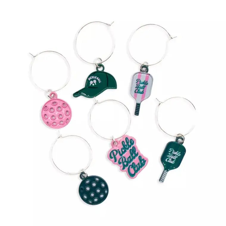 Pickle Ball Wine Charms