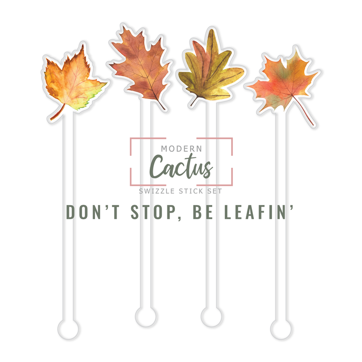 Swizzle Stick Set | Don't Stop, Be Leafin'