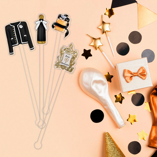 I Have a Bubbly Personality swizzle stick set styled for a brunch celebration