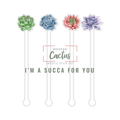 I'm a Succa For Your acrylic swizzle stick design displayed as a digital mockup