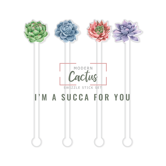 I'm a Succa For Your acrylic swizzle stick design displayed as a digital mockup