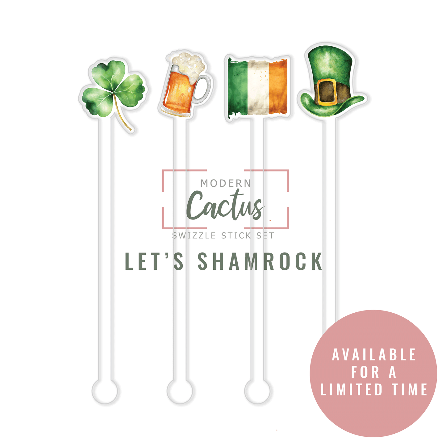 Swizzle Stick Set | Let's Shamrock