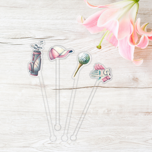 Swing Me Baby One More Time swizzle stick set styled for a birthday celebration