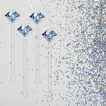 Under Pressure swizzle stick set styled for an engagement party celebration