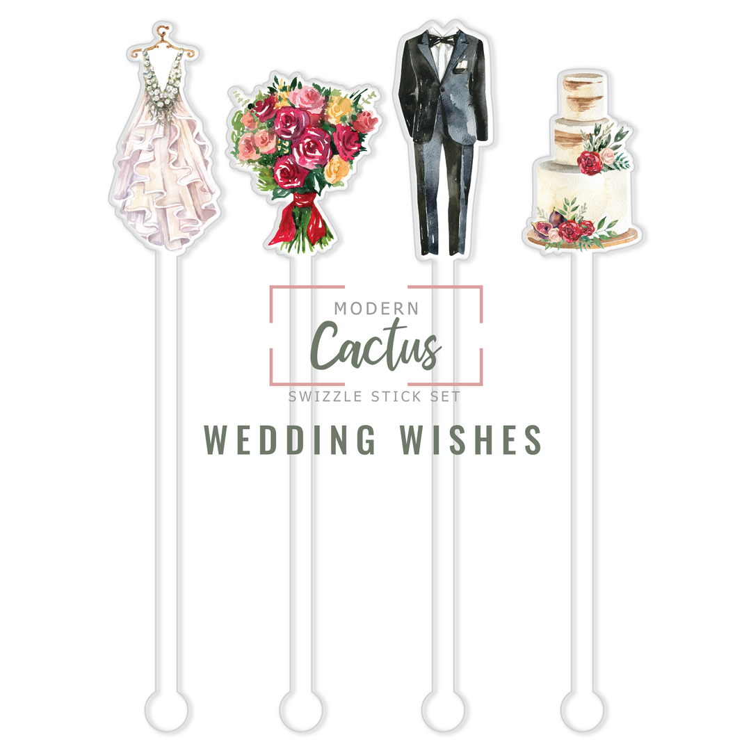 Swizzle Stick Set | Wedding Wishes