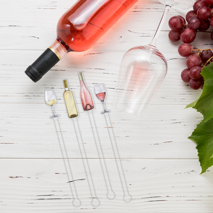 Wine Not swizzle stick set styled for a wine night celebration