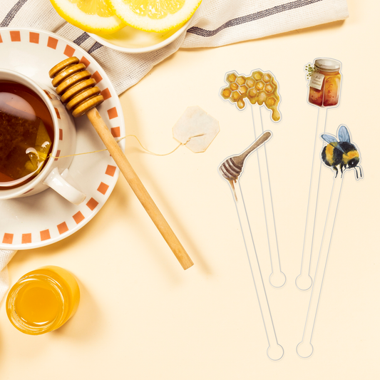 You're My Honey Bee swizzle stick set styled for a luxury picnic celebration